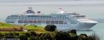 ID 6098 DAWN PRINCESS (1997/77441grt/IMO 9103996. Renamed PACIFIC EXPLORER in 2017) rounds North Head at the entrance to Auckland's Waitemata Harbour, NZ. She is due to transfer from Princess Cruises to P&O...